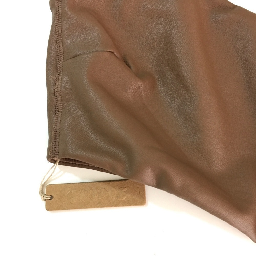 NWT SKIMS Faux Leather Bralette Jasper‎ 2X - Picture 8 of 14